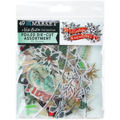 49 And Market Die-Cuts Foiled - Mistletoe And Memories