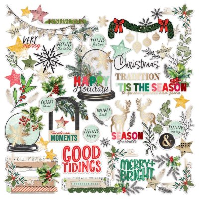 49 And Market Die-Cuts Foiled - Mistletoe And Memories