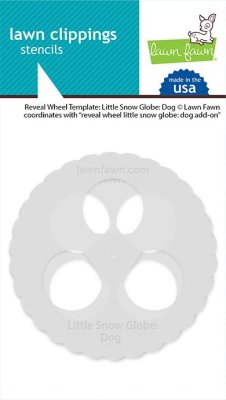 Lawn Fawn reveal wheel templates: little snow globe: bear