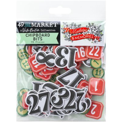 49 And Market Chipboard Bits Set - Mistletoe And Memories