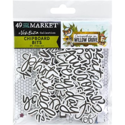 49 And Market Chipboard Bits Set - Curiosities In Willow Grove