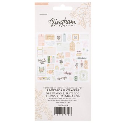 Crate Paper Embellishment Ephemera - Gingham Garden