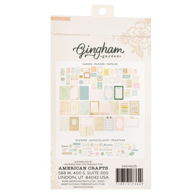 Crate Paper Paperie Pack with Stickers - Gingham Garden
