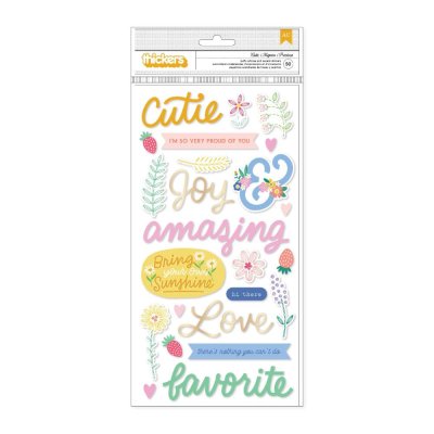 American Crafts Hello Little Girl Thickers Stickers