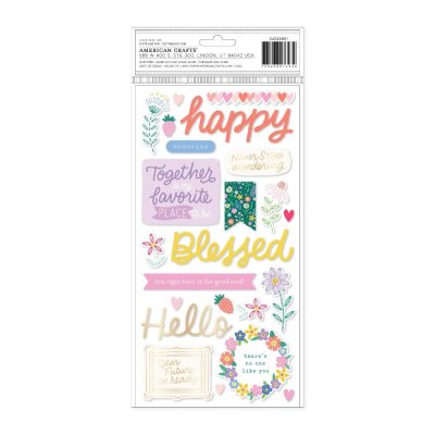 American Crafts Hello Little Girl Thickers Stickers