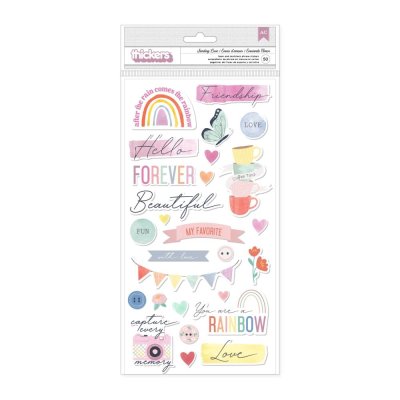 American Crafts Thickers Stickers Phrases - Rainbow Avenue
