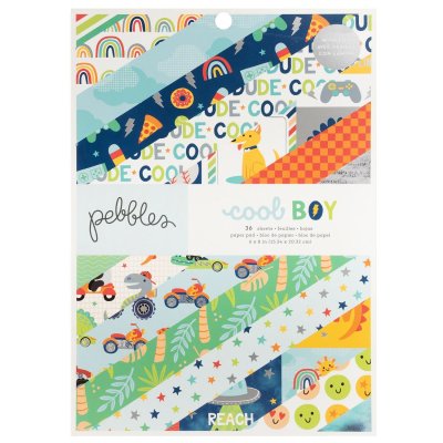 Pebbles 6x8 Paper Pad - Cool Boy