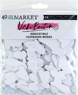 49 and Market Chipboard Set - Irresistable Words