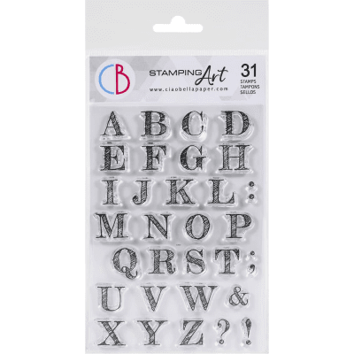 Ciao Bella Clear Stamp Set - Design Uppercase Alphabet