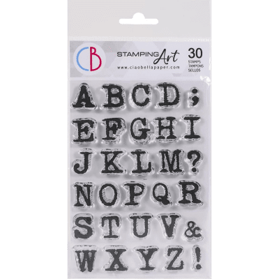 Ciao Bella Clear Stamp Set - Remington Uppercase Alphabet