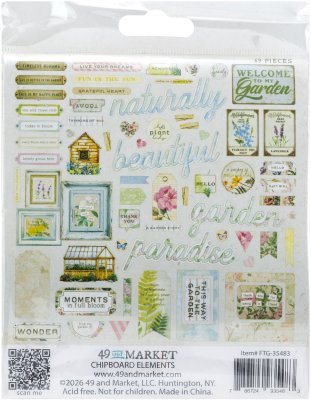 49 and Market Chipboard Set - From the Garden