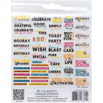 49 and Market Chipboard Set - Glimmer and Glee