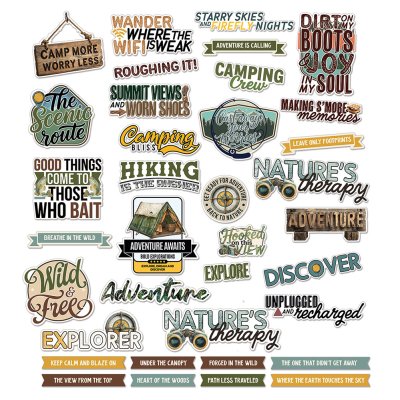 49 and Market Chipboard Sentiments - Campfire Memories 