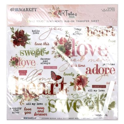 49 And Market Rub-Ons 12x12 - ARToptions Rouge Sentiments