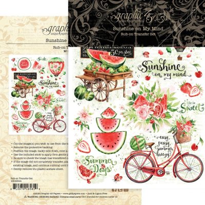 Graphic 45 Rub-On Transfers - Sunshine On My Mind