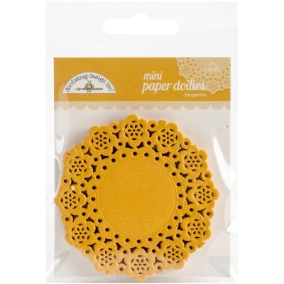 Doodlebug Mini Doilies 75 st - Tangerine