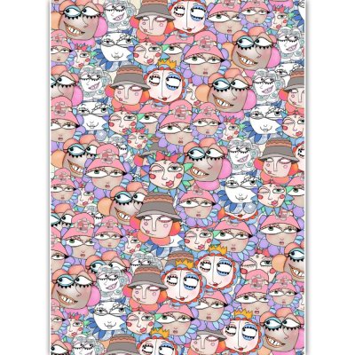 Dress My Craft Transfer Me Sheet A4 - Doodled Crowd