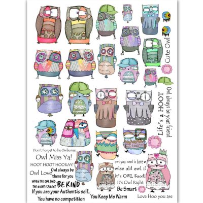 Dress My Craft Transfer Me Sheet A4 - Doodled Owls