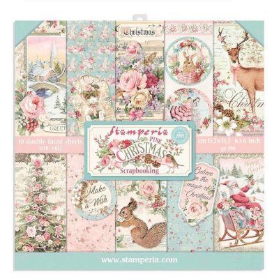 Stamperia Paper pack 6x6 - Pink Christmas