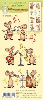 Leane Clearstamp - Mice playing Music