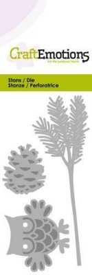 Craft Emotions Die - Owl on pine branch