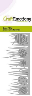 Craft Emotions Die - Grass edge with easter eggs