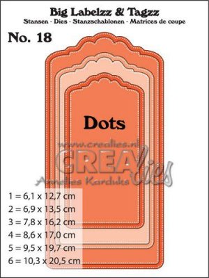 Crealies Big Labelzz & Tagzz no. 18