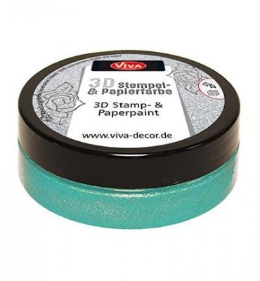 Viva Decor 3D Stamp-and Paperpaint Limegreen Metallic