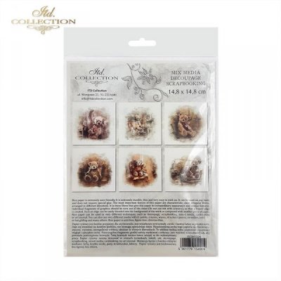 Itd Collection Rice decoupage paper- 6 stycken bilder