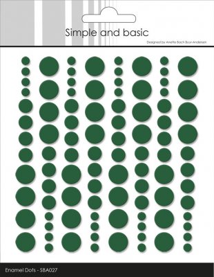 Simple and Basic Enamel Dots - Forest Green