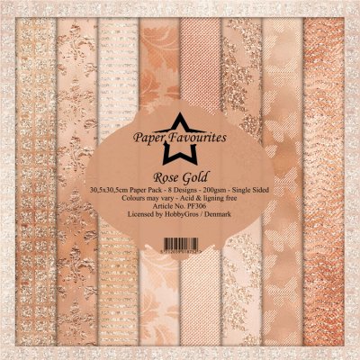 Paper Favourites Paper Pack 12x12 - Rose Gold