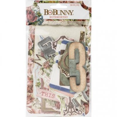 BoBunny Noteworthy Die-Cuts 59/Pkg - Family Heirlooms