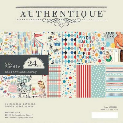 Authentique Hooray 6x6 Paper Pad