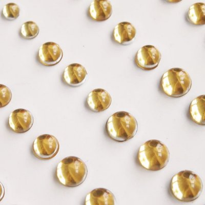 Light Yellow Sparkly Bubble Rhinestone 60pcs