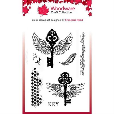 Woodware Clearstamp Flying Keys