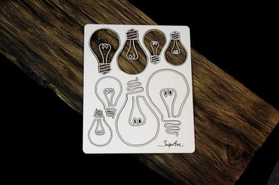 SnipArt Chipboard - Industrial Factory Bulbs set