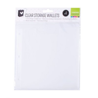 Vaessen Creative 8 pcs Clear storage wallets
