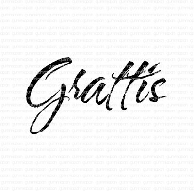 Gummiapan Stämpel - Grattis