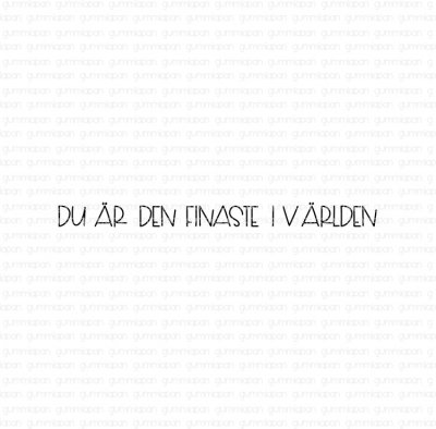 Gummiapan Stämpel - Du är den finaste i världen