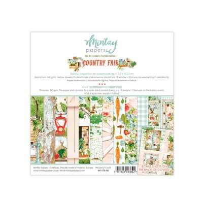 Mintay Papers 6 X 6 PAPER PAD - COUNTRY FAIR