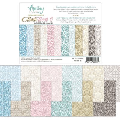 6 X 8 BASIC BOOK - BACKGROUNDS - DAMASK