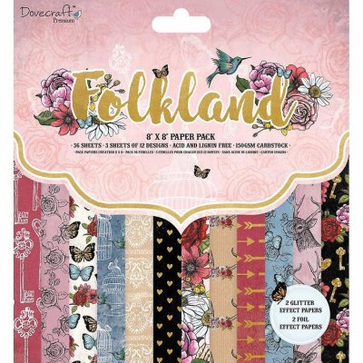 Dovecraft Folkland 8x8 Inch Paper Pad