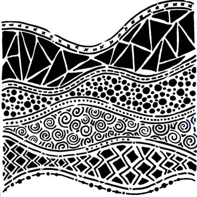 The Crafters Workshop Stencil 6x6 - Crazy Waves