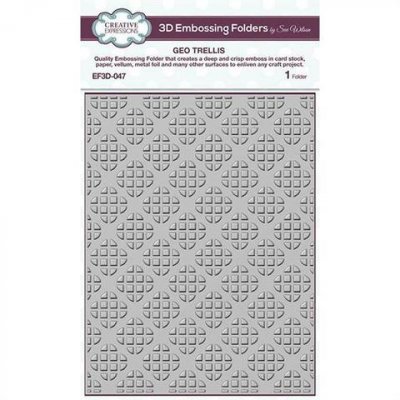 Creative Expressions 3D Embossingfolder Geo Trellis