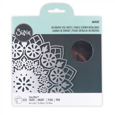 Sizzix - Effectz Decorative foil sheets silver 6 x 6