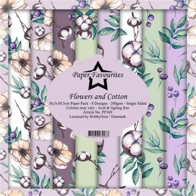 Paper Favourites Paper Pack 12x12 - Flowers and Cotton