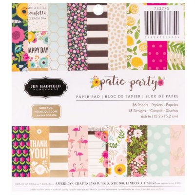 Jen Hadfield paper pad 6x6 - Patio Party