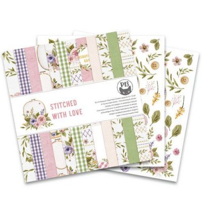 Piatek13 - Paper pad Stitched with love, 12x12