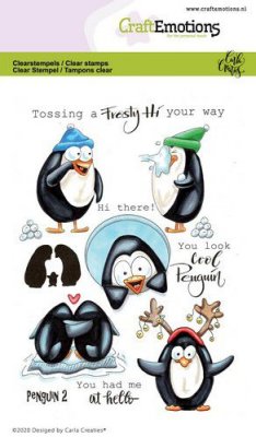 CraftEmotions clearstamps A6 - Penguin 2
