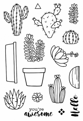 Janes Doodles - Cactus Clear Stamps